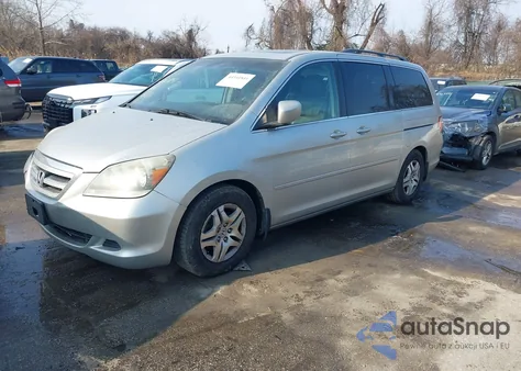 2007 Honda Odyssey Ex-L z USA, uszkodzony, nr VIN 5FNRL38757B077623